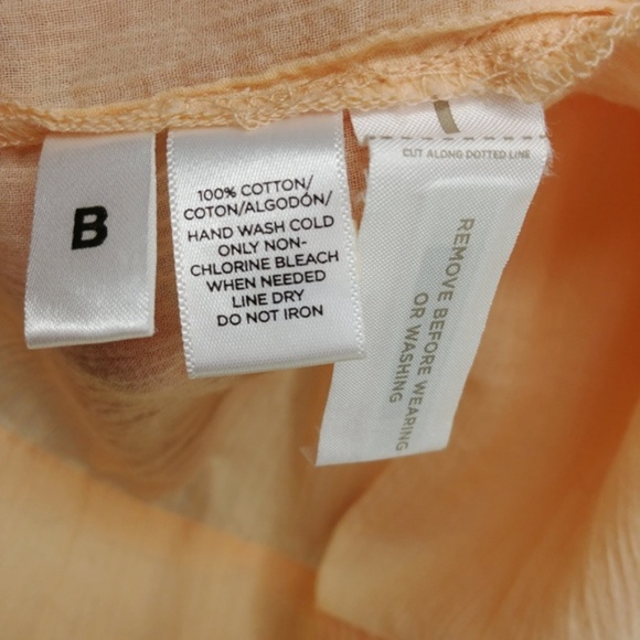 Lou & Grey NWT Peach Light Cotton Crepe Top - Picture 6 of 6